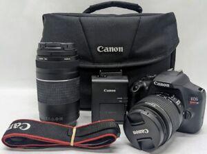 Canon EOS Rebel T6 DSLR Camera Kit w/18-55mm and 75-300mm Lenses (HE2053917)