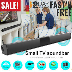 Surround Sound Bar 4 Speaker System Wireless Subwoofer TV Home Theater w/ Remote