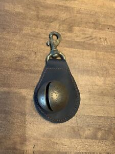 Antique Brass Sleigh Bell - Etched OBO - OHO - Door Chime - Xmas