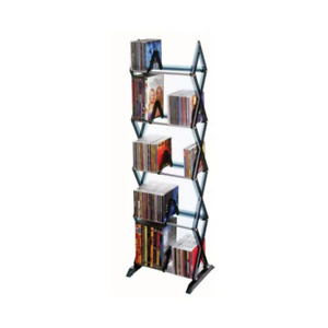 5 Tier Media Shelf 90 DVD Tower Rack Game Organizer Stand Holder 130 CD Display