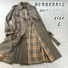 Burberry trench coat with nova check liner belt khaki approx size L