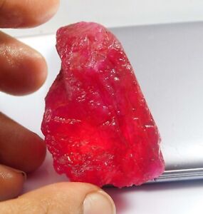 55.00+CT Natural South African Red Ruby gemstone mineral Uncut Rare Found Rough