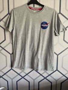 Alpha Industries NASA T Shirt Men’s Large L Grey