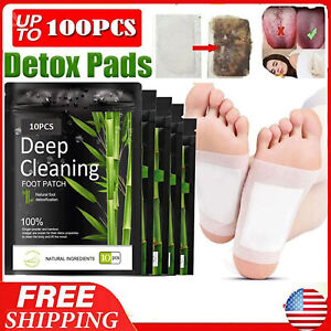 100PCS Detox Foot Patches Pads Body Toxins Feet Slimming Deep Cleansing Herbal