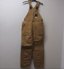 Carhartt Mens Flame Resistant Duck Bib Lined Overalls, 34W x 32L, Brown