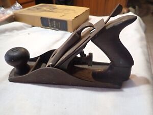 STANLEY Bailey No. 4 Smooth Bottom Hand Plane Wood Handle Vintage Carpentry USA