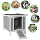 Wood Dog Houses for Dogs Cats Weatherproof Outside Dog Kennel with Run Steps