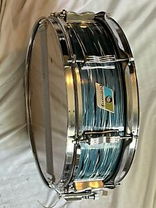 5 X 14 Ludwig Bowling Ball Snare Drum Blue Olive Badge