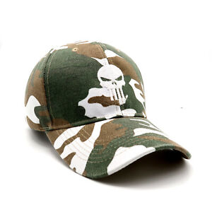 Mens Baseball Cap Tactical Gear Camouflage Hats with Skull Military Caps