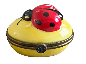 New ListingDept 56 ~ Miniature Collectible Ladybug Hinged Trinket Box Lucky Bug Lady Bug