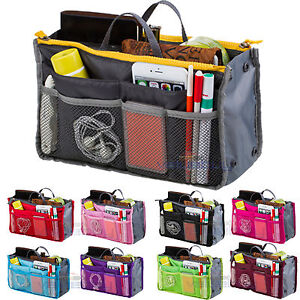 Women Travel Insert Handbag Organizer Purse Large Liner Organizer Tidy Bag New