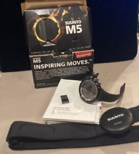 Suunto M5 Multisport Fitness Watch, Movestick Mini, Belt - Black New Battery