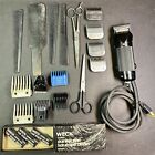 Oster Progienic Model 10 + 5 Cutting Heads & More Antique Barber Beauty Shop Lot