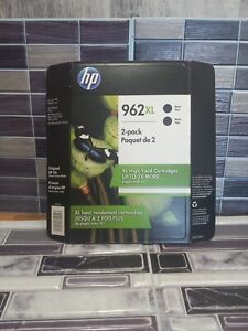 HP 962XL (3JB35BN) Black Toner Cartridge - 2 Pack Exp 06/2021 New Sealed