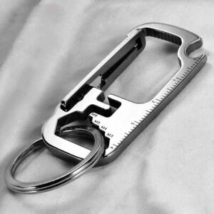Men Women New Stainless Steel Multi Function Key Chain Clip Hook Buckle Key Ring