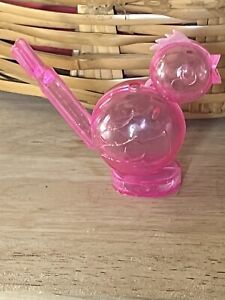 Vintage Bird Water Whistle Toy Plastic Waterpipe Warbler Novelty Pink
