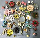 Vintage Flower Jewelry Lot & Magnifying Glass Hedy Trifari Originals By Robert +