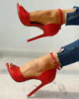 Women High Heels Ankle Strap Stiletto Sandals Peep Toe Ladies Party Shoes Pumps