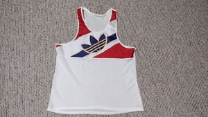 Vintage 80s 80s Retro Adidas Tank Top shirt Track & Field Running Body Building