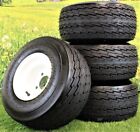 Antego Tire & Wheel 18x8.50-8 with 8x7 White Assembly for Golf Cart (Set of 4)