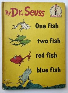 Dr. Seuss One Fish Two Fish Red Fish Blue Fish 1960 ~1st BCE  Matte Finish