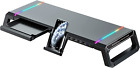 RGB Gaming Computer Monitor Stand Riser with Drawer,Storage and Phone Holder - 1
