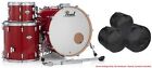 Pearl PMX Professional Maple Sequoia Red Lacquer 22x16_12x8_16x16 Drums +GigBags