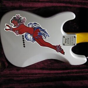 SRV Vaughan Charley sticker / Ol Pearl Hula Girl Stratocaster Guitar Decal