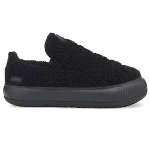 Puma Suede Mayu SlipOn Platform  Womens Black Sneakers Casual Shoes 38488701