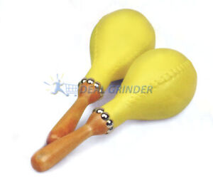 Professional MARACAS for Latin Salsa & Other Percussion - Yellow Shakers for LP
