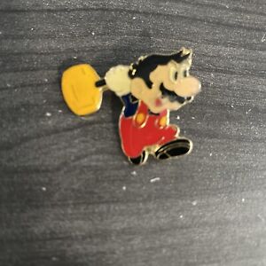 Vintage Nintendo Super Mario with Hammer Lapel Pin