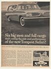 1961 Pontiac Tempest Safari Station Wagon 6 Big Men Ad