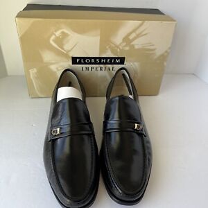 Florsheim Imperial COMO Men's Loafers Sz 13 B Black Leather Moc Toe 17116-01 NEW