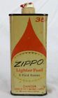 Vintage 35¢ Zippo Lighter Fuel Fluid Tin Can 5 oz Advertising Collectible Lot A