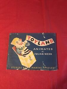 Vintage 1944 Toyland by Martha Paulsen Hardcover Book (damaged)