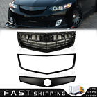 Factory Style Matte Black Upper Grille Fit 2011-2014 Acura TSX Front Bumper (For: 2011 Acura TSX Base 2.4L)