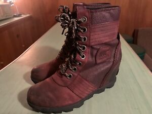 Womens Sorel Lexie Wedge Red Boot Size 7 1808531908