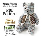 Memory Bears Sewing Pattern: 6 Sizes - PDF Download Only