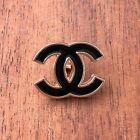 1 Chanel Shank Button, 21mm, Black & Gold Designer Button