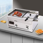 Commercial Gas Propane Griddle Flat Top Grill BBQ Hot Plate Grill and Deep Fryer