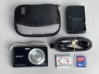 Sony Cyber-Shot DSC-W510 12.1MP Camera Case, Battery, SD Card & Charger -TESTED-
