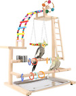 New ListingBird Playground, Perch Stand Parrot Playstand Play Gym with 2 Perches Stand