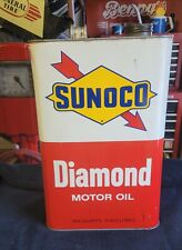 Vintage SUNOCO Diamond Motor Oil SAE 10W Gas Service Station 10 Quarts Can