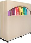 Portable Wardrobe Closet for Hanging Clothes with Cover - 50 Lb. Weight Capacity