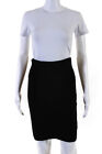 Talula Womens Elastic Waist Ribbed Knit Short Pencil Skirt Black Size Large