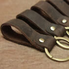 2Pcs Men Women Leather Keychain Key Chain Strap Holder Ring Vintage Simple for