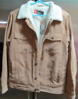 NWT OUTDOORSMAN Men's Sherpa Lined Midweight Corduroy Jacket ~ Toffee ~ Size S