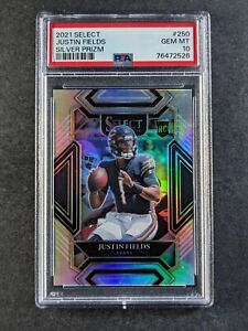 New Listing2021 Panini Select JUSTIN FIELDS Silver Prizm Club Level Rookie RC #250 PSA 10