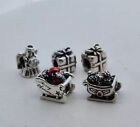 Lot of 5 Sterling Silver PANDORA Charms Beads All Christmas Designs