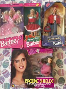 Lot of 4 12” Barbie Dolls from 1990’s In Their Original Boxes Wow-(BRS)